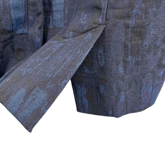 M.M. Lafleur Pencil Skirt Black Blue Patterned Professional Office Size 2X - Picture 3 of 4